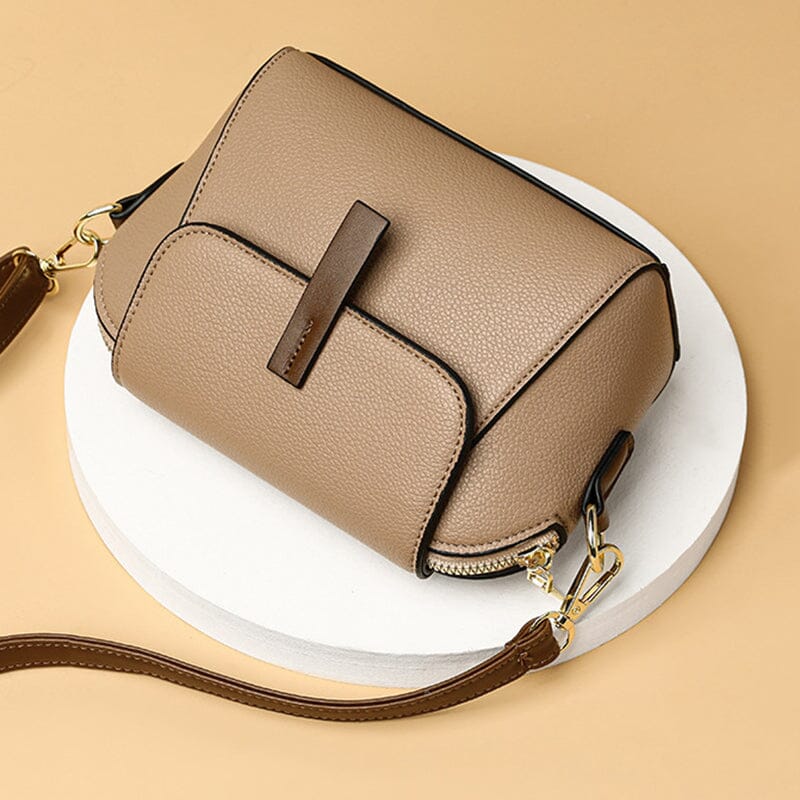 Bolso Bandolera De Cuero Para Mujer-ChicEssence