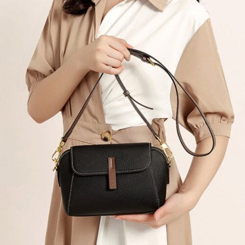 Bolso Bandolera De Cuero Para Mujer-ChicEssence