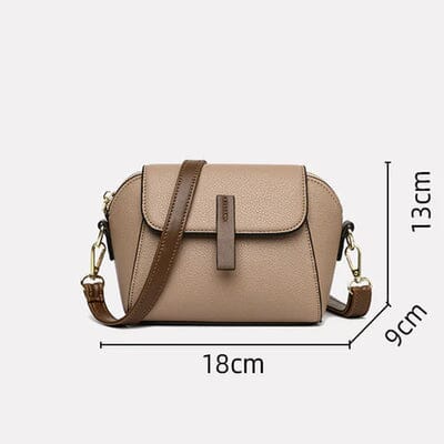 Bolso Bandolera De Cuero Para Mujer-ChicEssence